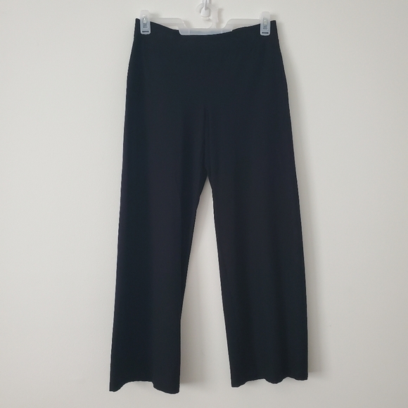 Eileen Fisher  Straight Leg Cropped Trousers Pants in black Size Small - Picture 1 of 10
